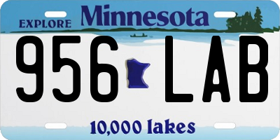 MN license plate 956LAB