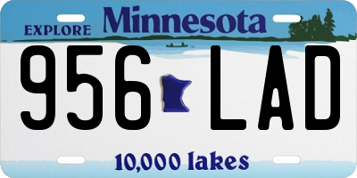 MN license plate 956LAD