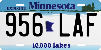 MN license plate 956LAF