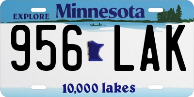 MN license plate 956LAK