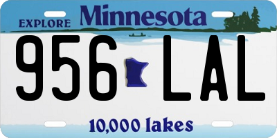 MN license plate 956LAL