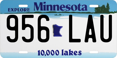 MN license plate 956LAU