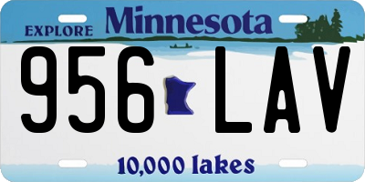 MN license plate 956LAV