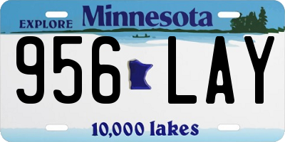 MN license plate 956LAY