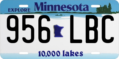 MN license plate 956LBC