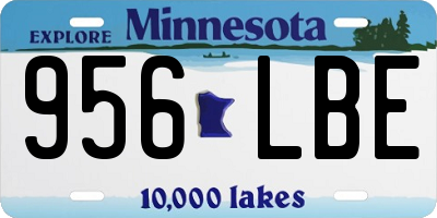 MN license plate 956LBE