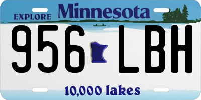 MN license plate 956LBH