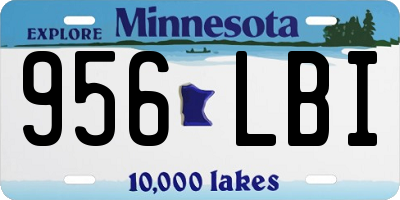 MN license plate 956LBI