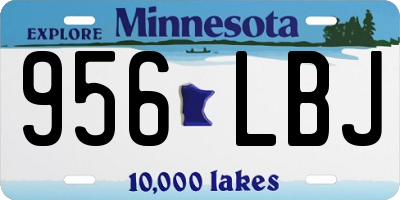 MN license plate 956LBJ