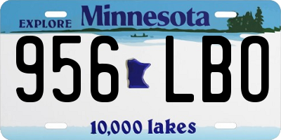 MN license plate 956LBO