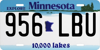 MN license plate 956LBU