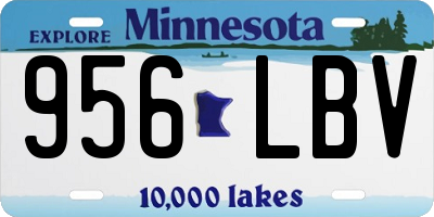 MN license plate 956LBV