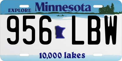 MN license plate 956LBW