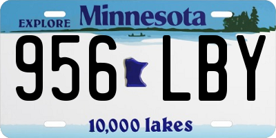 MN license plate 956LBY