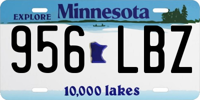 MN license plate 956LBZ