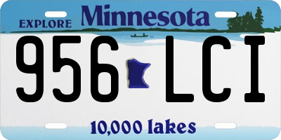 MN license plate 956LCI