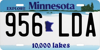 MN license plate 956LDA
