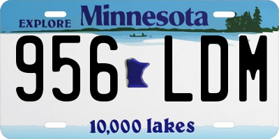 MN license plate 956LDM