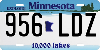 MN license plate 956LDZ