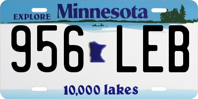 MN license plate 956LEB