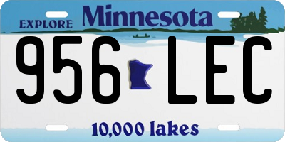 MN license plate 956LEC