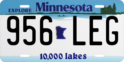 MN license plate 956LEG