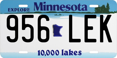 MN license plate 956LEK