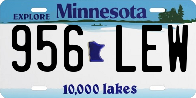 MN license plate 956LEW