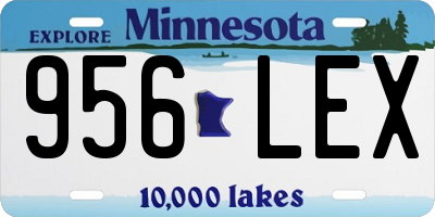 MN license plate 956LEX