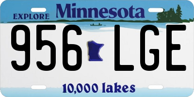 MN license plate 956LGE