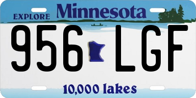 MN license plate 956LGF