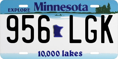 MN license plate 956LGK