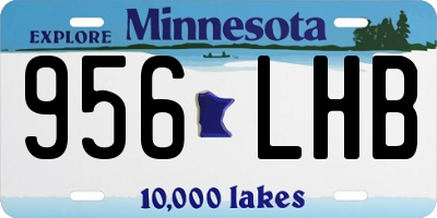 MN license plate 956LHB