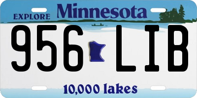 MN license plate 956LIB