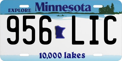 MN license plate 956LIC