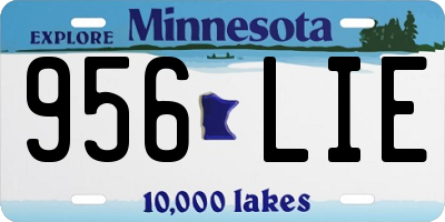 MN license plate 956LIE