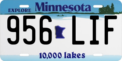 MN license plate 956LIF