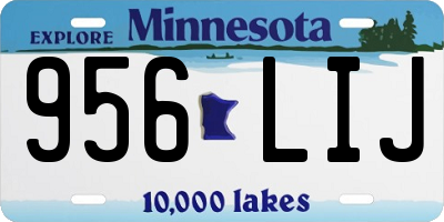 MN license plate 956LIJ