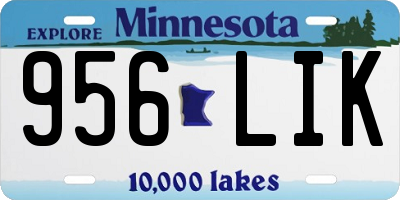 MN license plate 956LIK