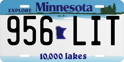 MN license plate 956LIT