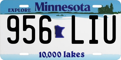 MN license plate 956LIU