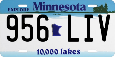 MN license plate 956LIV
