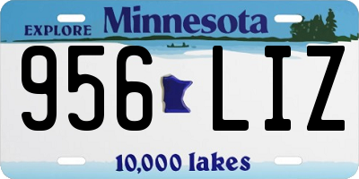MN license plate 956LIZ