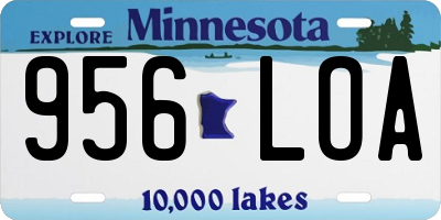 MN license plate 956LOA