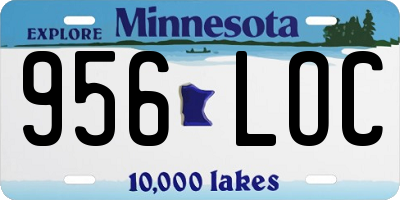 MN license plate 956LOC