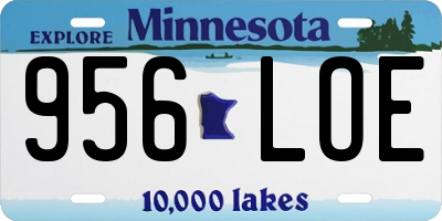 MN license plate 956LOE