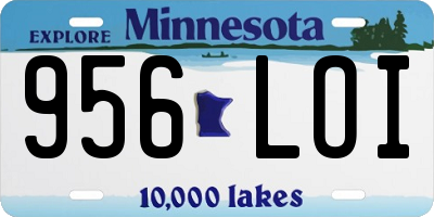 MN license plate 956LOI
