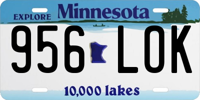 MN license plate 956LOK