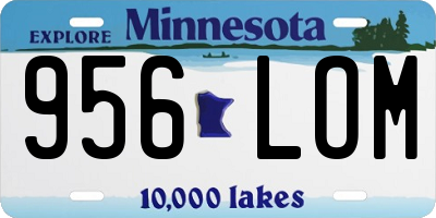 MN license plate 956LOM
