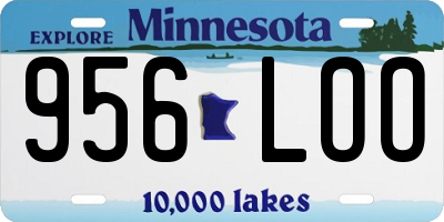 MN license plate 956LOO